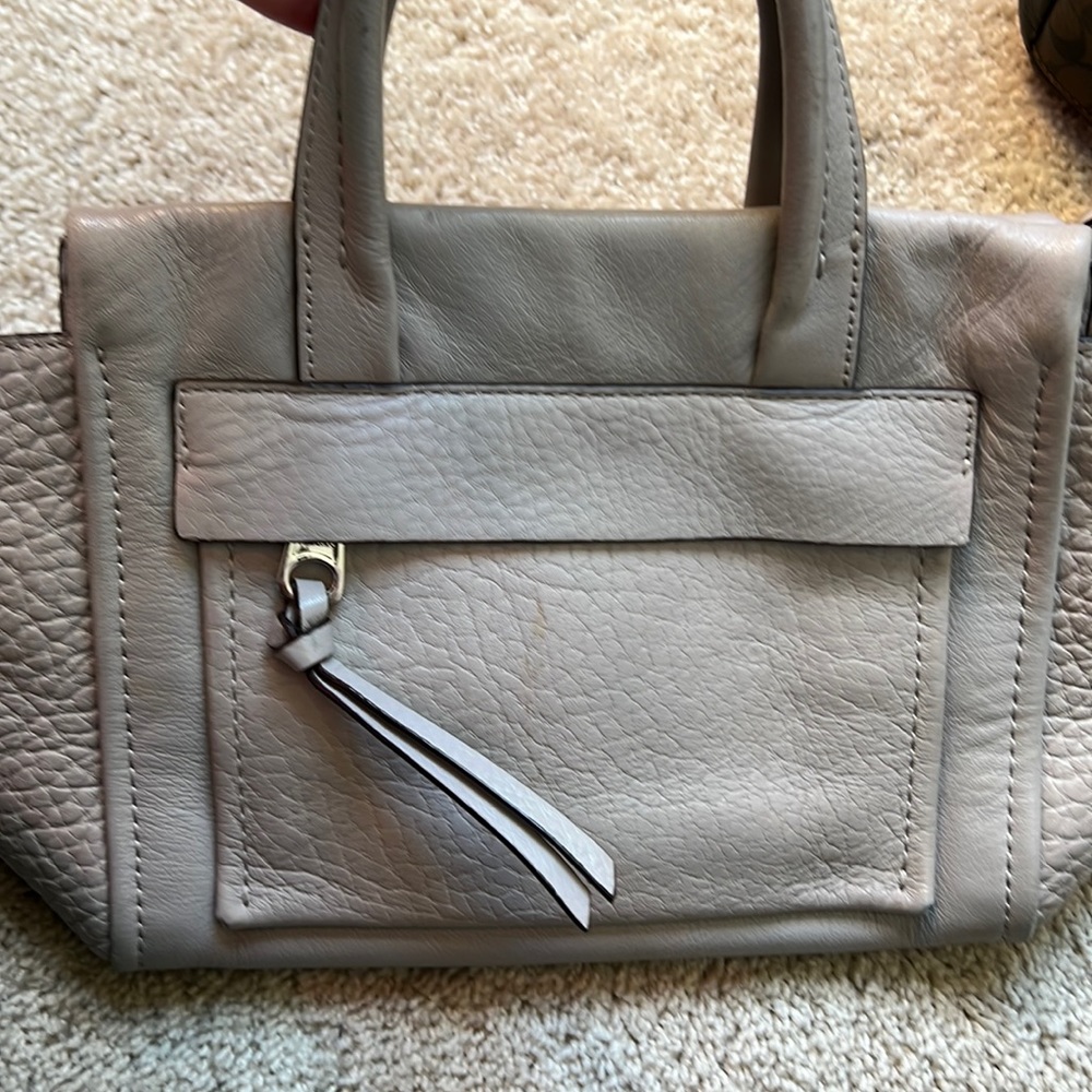 Authentic small coach taupe color crossbody